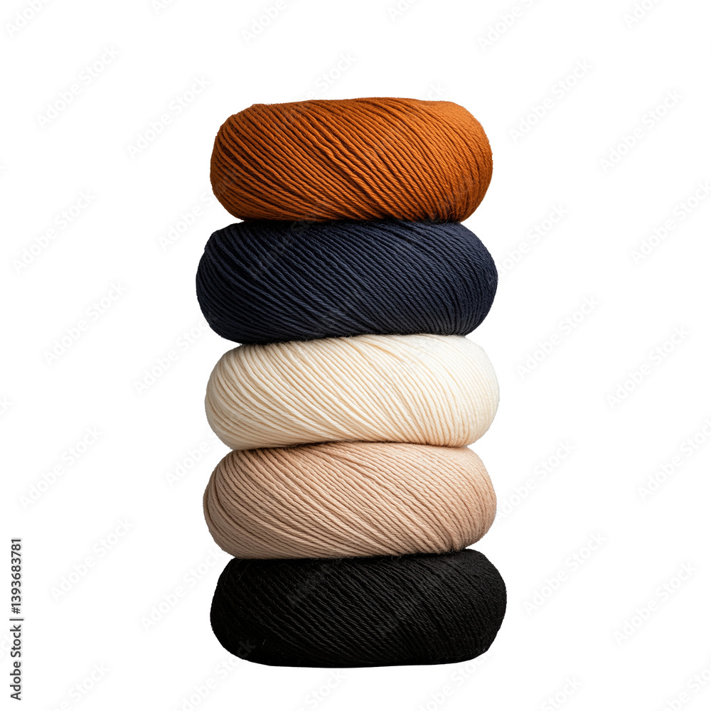 Stack of yarn in assorted colors