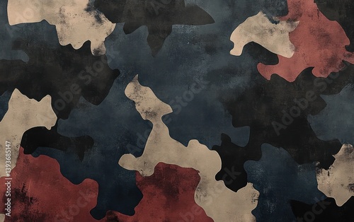 Military Camouflage Pattern Fabric Texture Seamless Design for Background and Graphic Resources