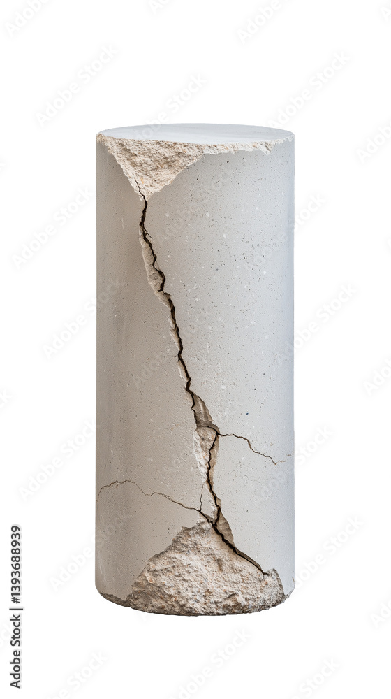Cracked white pillar sculpture