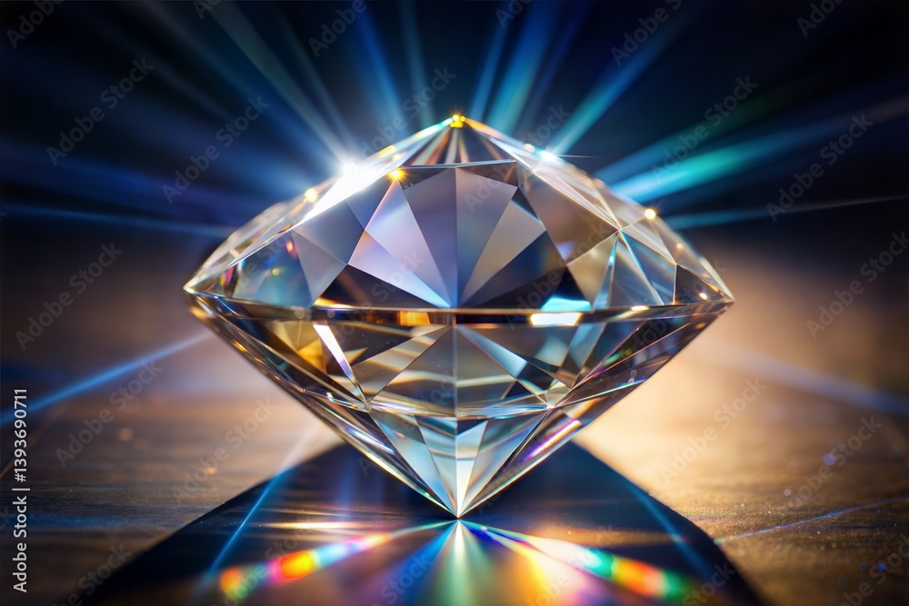 Sparkling diamond close up with brilliant facets and diamond texture emphasis Sparkling diamond close up with brilliant facets and diamond texture emphasis