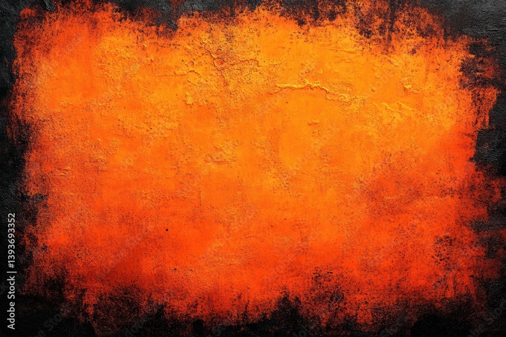 Obraz premium Orange Grunge Halloween Background Abstract Texture Digital Art Invitation Autumn Design