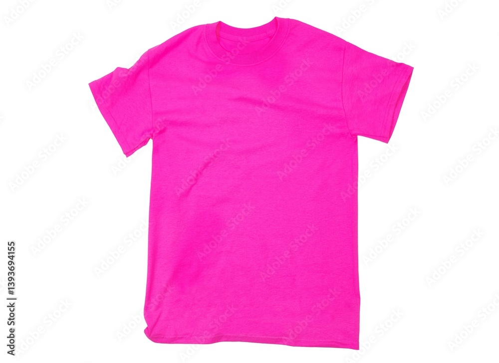 Pink T-shirt blank white background