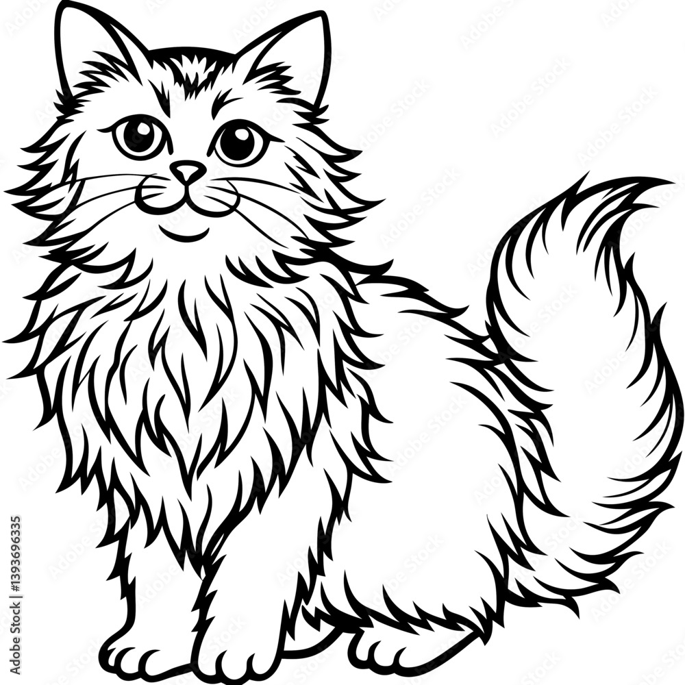 Obraz premium black and white cat