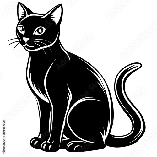 black cat vector illustration