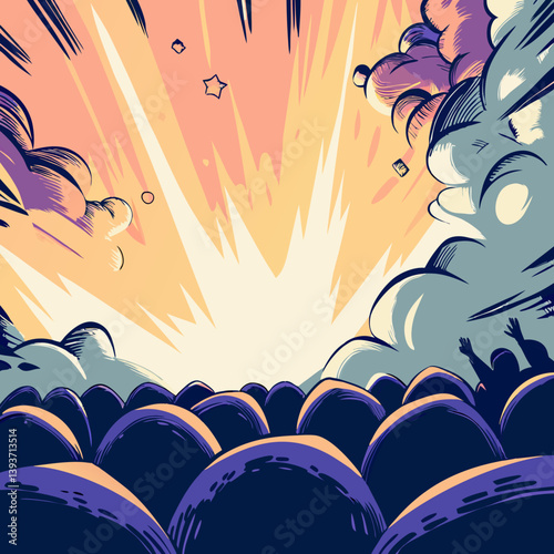 Movie Premiere Explosion Illustration