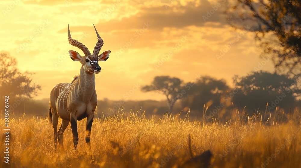 Majestic antelope at golden hour Majestic antelope at golden hour