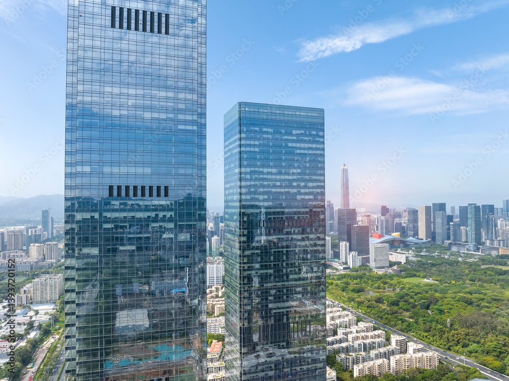 Obraz premium Shenzhen, China downtown city skyline.