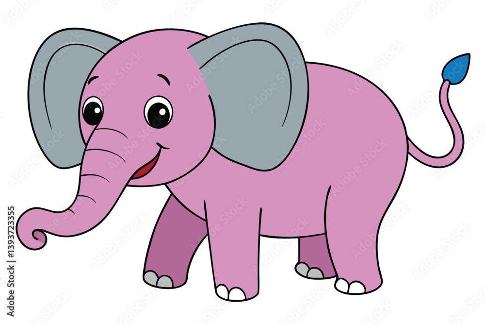 Elephant outline vector illustration and ready for print. Elephant outline vector illustration and ready for print.