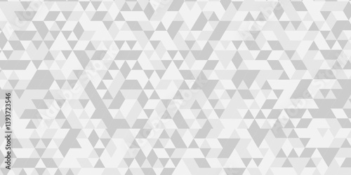 Vector white and gray polygon Mosaic triangle overlap texture background. white and gray overlapping cube square low polygon texture wallpaper. abstract surface creative diamond pattern corporate.