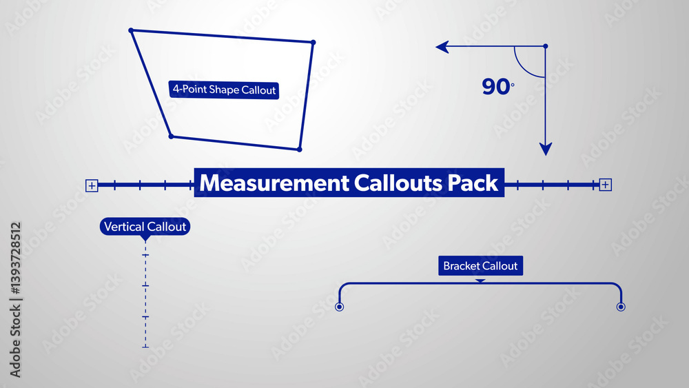 Magnification Call Out Measurement Call Out Titles Pack Stock Template | Adobe Stock