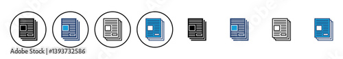 Newspaper icon vector. news paper vector sign