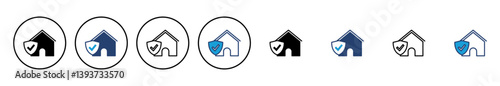 house insurance icon vector. house protection icon.