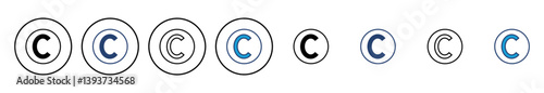 Copyright icon vector. copyright symbols