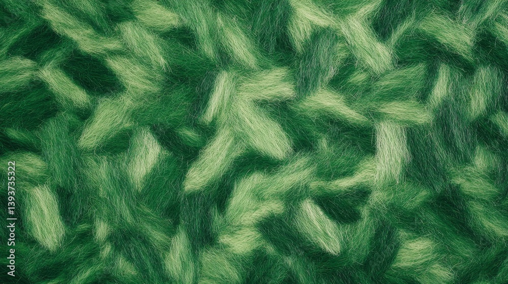 Obraz premium Green textured surface; interlocked fiber arrangement, creates depth and soft impression