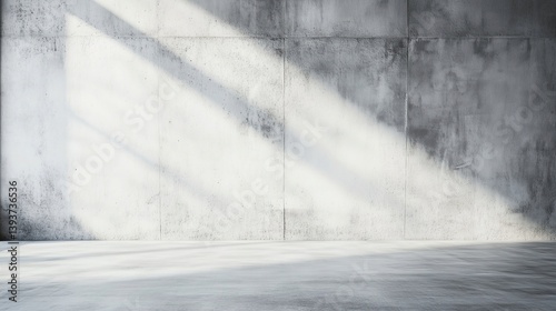 Minimalist gray cement wall with soft lighting, evoking simplicity and modern abstraction.