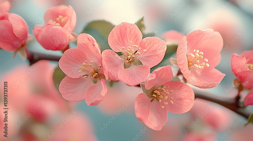Obraz premium Delicate Blossoms in Soft Pink Hues