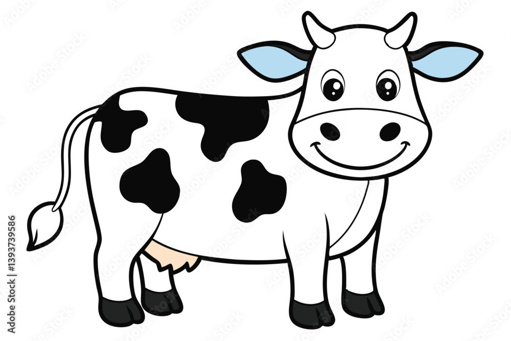 Cow outline vector illustration and ready for print. Cow outline vector illustration and ready for print.