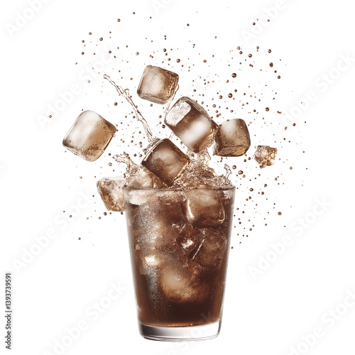 cola with ice