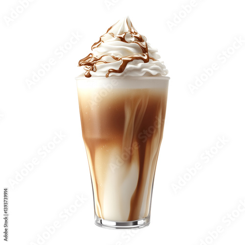 chocolate ice cream isolated