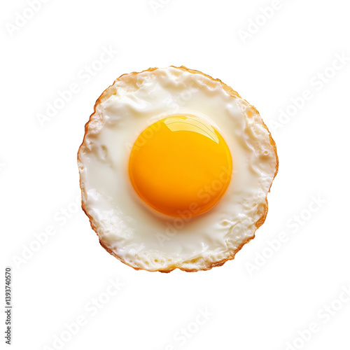fried egg isolated on white background