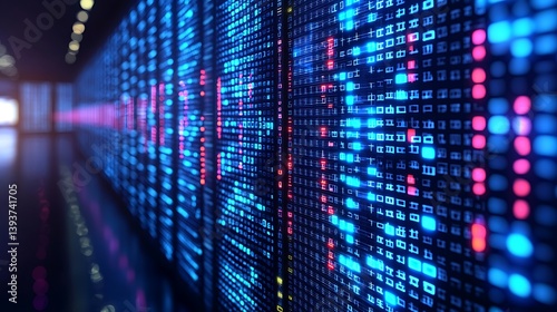 Wallpaper Mural Digital data wall in server room Torontodigital.ca