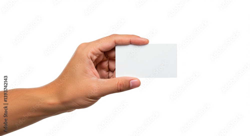 A hand holding a blank white card, perfect for showcasing designs or messages. Clean, simple image for graphic design and business use. A hand holding a blank white card, perfect for showcasing designs or messages. Clean, simple image for graphic design and business use.