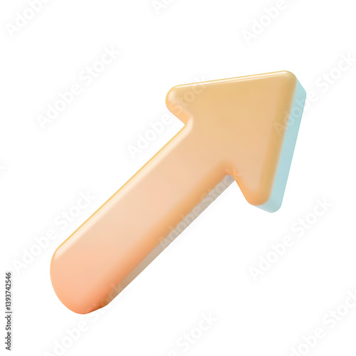 A stylized upward trend graphic with a light peach hue. photo