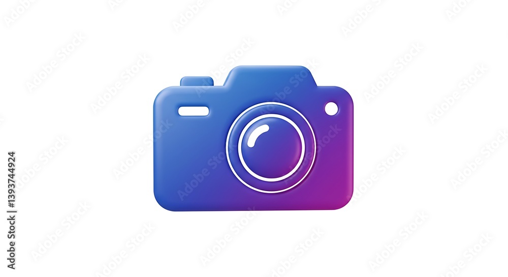 Camera Icon with Gradient Colors Modern Photography Concept Illustration Camera Icon with Gradient Colors Modern Photography Concept Illustration