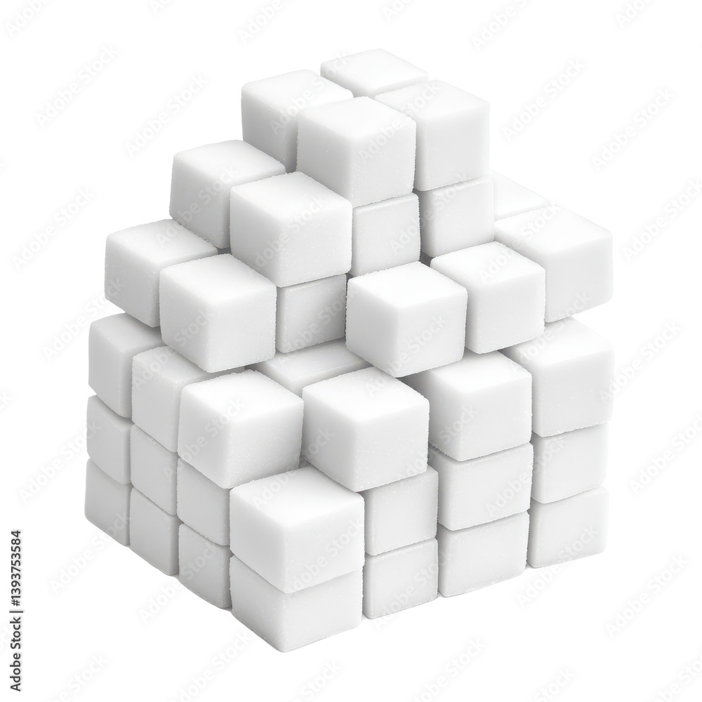 White 3D cube puzzle on a white background showing geometric shapes and creative design White 3D cube puzzle on a white background showing geometric shapes and creative design