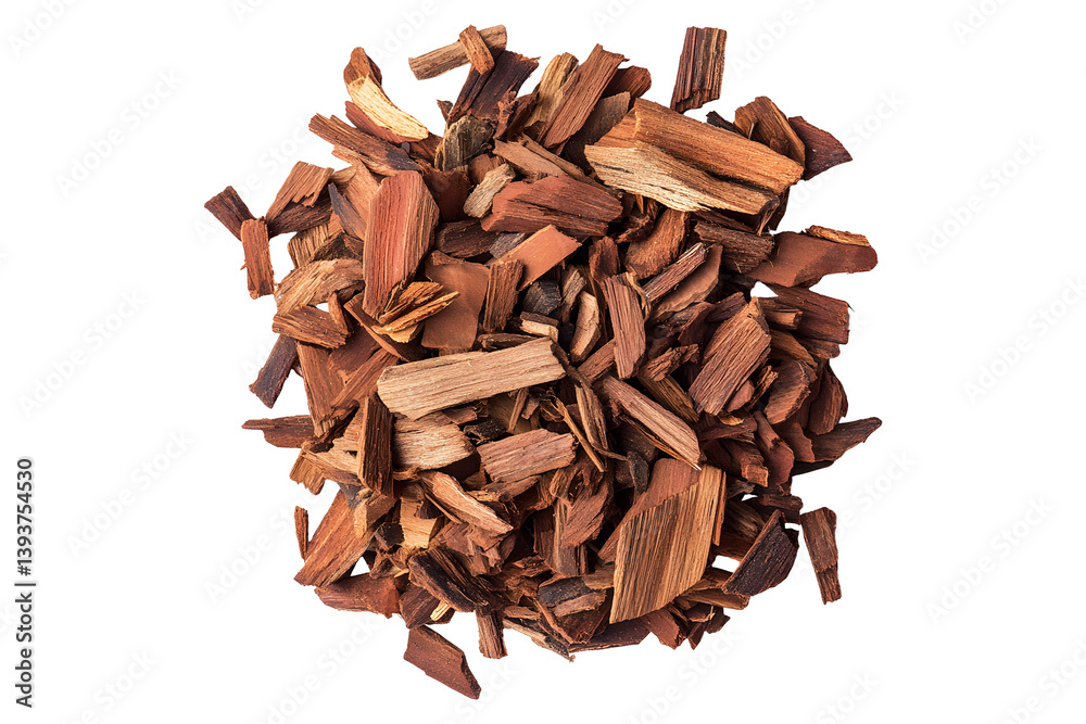 Pile of aromatic sandalwood chips isolated on transparent background Pile of aromatic sandalwood chips isolated on transparent background