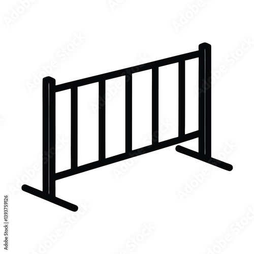 Hurdles Runner Isolated on White Background
