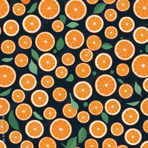 Orange Slices on Dark Background