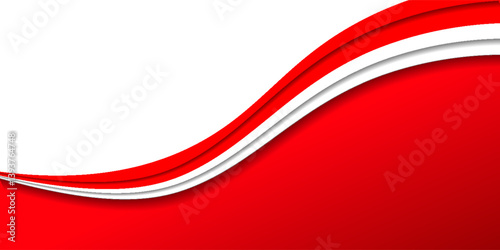 wave background. Bright red and white abstract vector background with subtle layered wave pattern, creating a modern and dynamic visual flow.