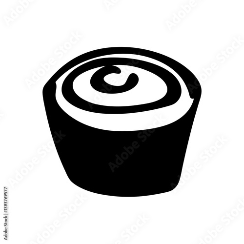 A Delicious Black and White Drawing of a Single Piece of Sushi