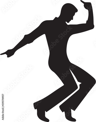 Black and white dancing vector