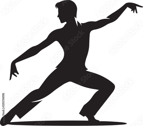 Black and white dancing vector