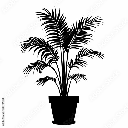 Tropical Palm Silhouette: Exotic Foliage for Minimalist Home Decor