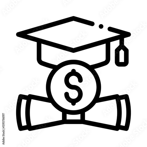 scholarship line icon