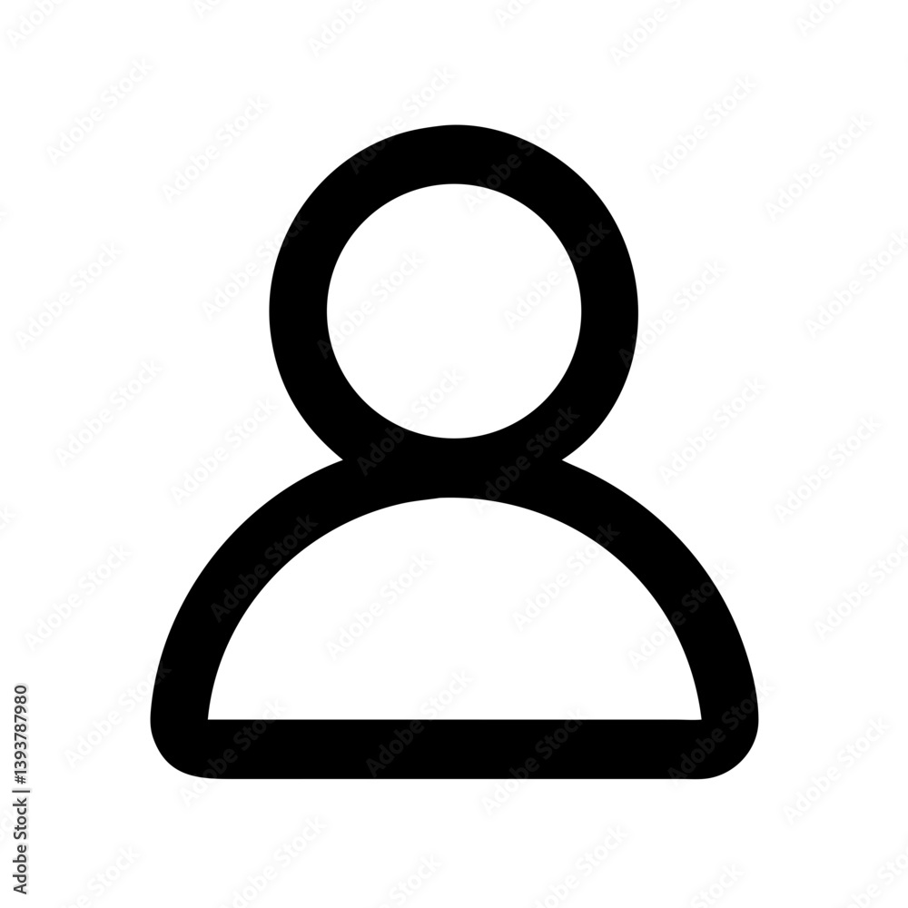 User Silhouette Representing Profile or Account Icon Design User Silhouette Representing Profile or Account Icon Design