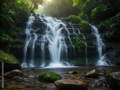 Discover the Highland Charm of Glenfall Waterfall: A Scenic Sri Lankan Wonder Where Gushing Streams, Lush Green Slopes, and Mountain Air Create a Perfect Nature Retreat