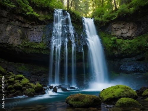 North Falls: A Mesmerizing U.S. Cascade Where Thundering Waters Drop Through a Basalt Cliff, and a Behind-the-Falls Trail Immerses You in Oregon’s Lush, Misty Wilderness