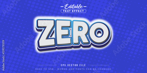 Zero editable text effect.