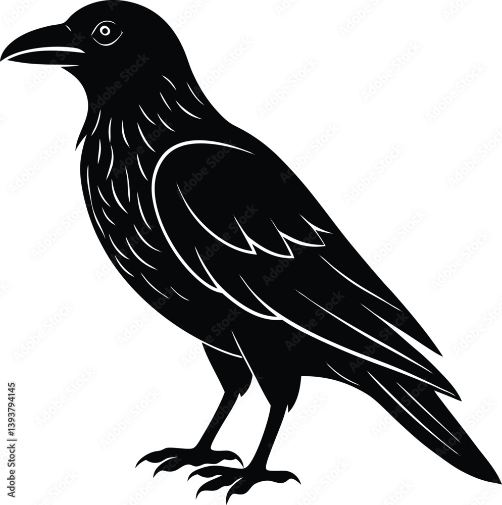 Obraz premium Crow Silhouette Icon