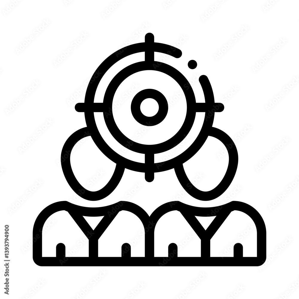 Obraz premium focus line icon