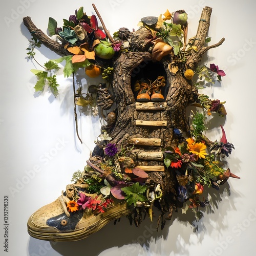 christmas wreath on a wooden door