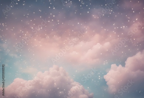 3d stars rendered pastel clouds soft dreamy sweet comic miracle iridescent adorable cartoon holiday happy holographic candy pink cloud craft children nature dream cute cosmos colourful background