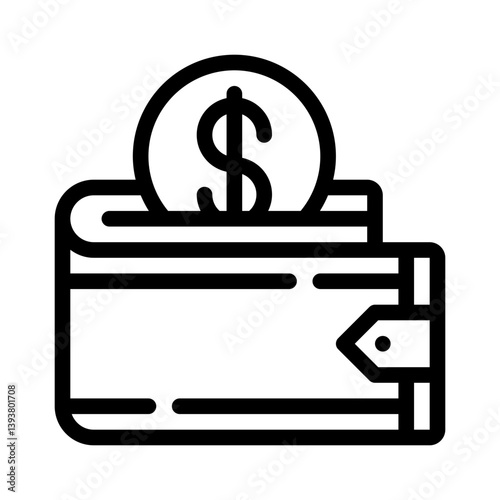 wallet line icon