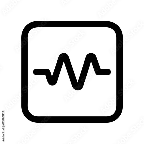Waveform in Square Representing Audio or Visual Feedback Icon Design