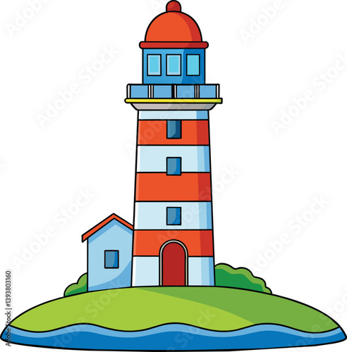 lighthouse on a white background
