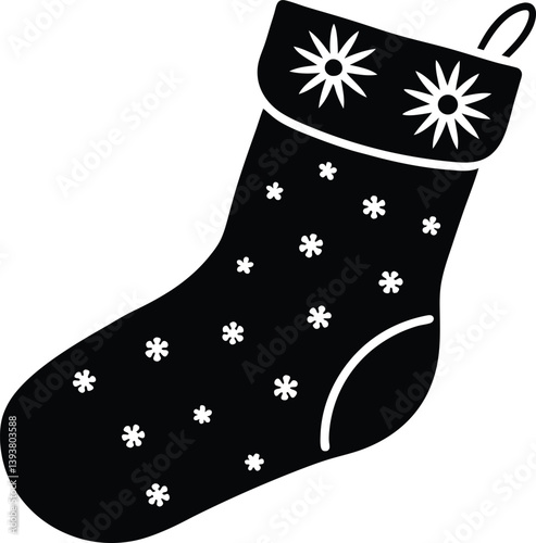 christmas sock vector illustration